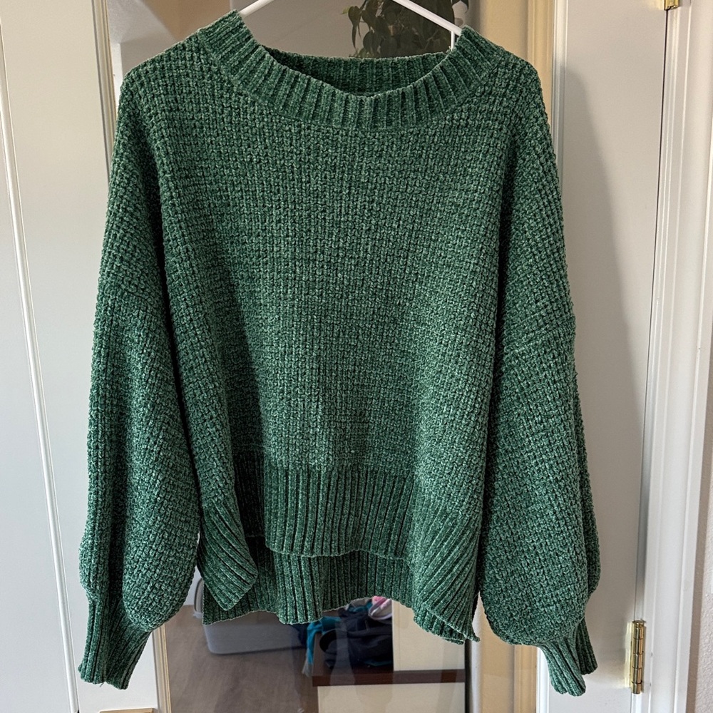Altar'd State Forest Green Crew Neck Sweater
